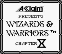 une photo d'Ã©cran de Wizards and Warriors X - Fortress of Fear sur Nintendo Game Boy